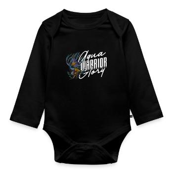 Kampffisch Kampffische Aqua Warrior Glory - Baby Bio-Langarm-Body - Schwarz - Vorne