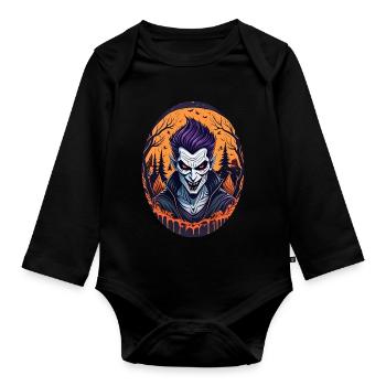 Gruseliges Halloween-partykostüm Vampir - Body Bébé bio manches longues - noir - Devant
