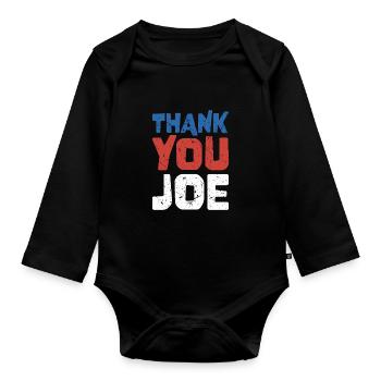 Vielen Dank, Joe - Wähler der Patriotischen Demokraten - Baby Bio-Langarm-Body - Schwarz - Vorne