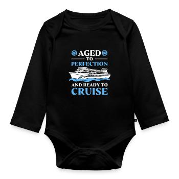 Croisière d’anniversaire à Kreuzfahrt - Body Bébé bio manches longues - noir - Devant