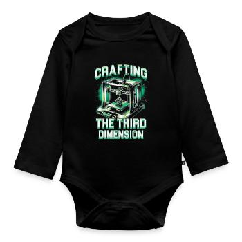 3D Druck 3D Engineer Crafting The Third Dimension - Baby Bio-Langarm-Body - Schwarz - Vorne