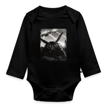 Mothman Cryptozoologie OVNI Alien Alien Se - Body Bébé bio manches longues - noir - Devant