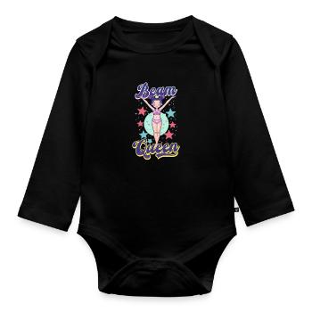 Gymnastique Beam Queen - Body Bébé bio manches longues - noir - Devant
