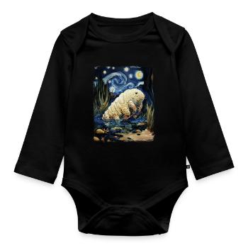 Ours d’eau tardigrade Microbiologie Nuit étoilée M - Body Bébé bio manches longues - noir - Devant