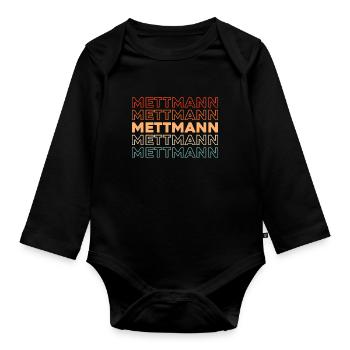 German city of Mettmann, North Rhine-Westphalia - Organic Longsleeve Baby Bodysuit - black - Front
