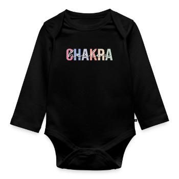Chakra Healer Chakra Healing Reiki Master - Organic Longsleeve Baby Bodysuit - black - Front