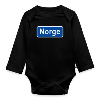 Norvège - Body Bébé bio manches longues - noir - Devant