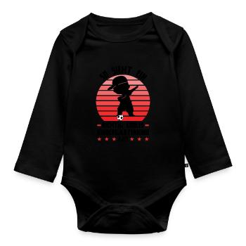 Kindergartenanfang Kindergarten Kindergartenkind G - Baby Bio-Langarm-Body - Schwarz - Vorne