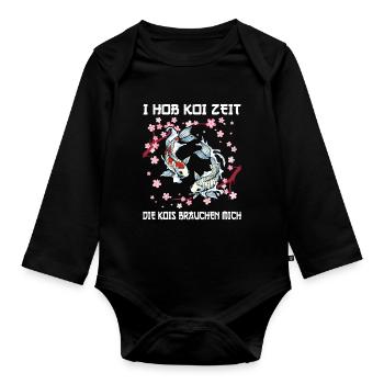 Kois Koi Sarkasmus Geschenk - Baby Bio-Langarm-Body - Schwarz - Vorne