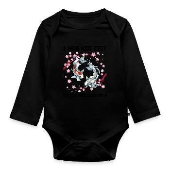 Kois Koi Sarkasmus Geschenk - Baby Bio-Langarm-Body - Schwarz - Vorne