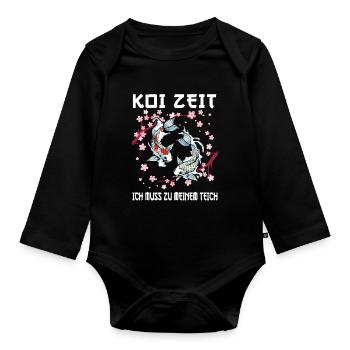Kois Koi Sarkasmus Geschenk - Baby Bio-Langarm-Body - Schwarz - Vorne