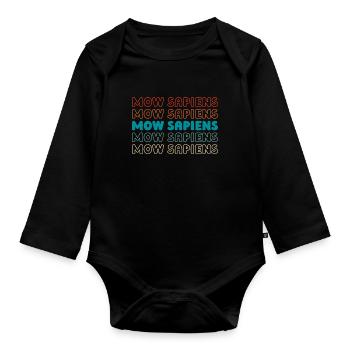 Rasenmäher Mähen - Baby Bio-Langarm-Body - Schwarz - Vorne