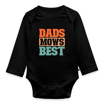 Rasenmäher Mähen - Baby Bio-Langarm-Body - Schwarz - Vorne