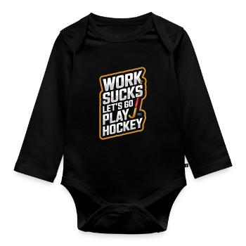Feldhockey - Baby Bio-Langarm-Body - Schwarz - Vorne