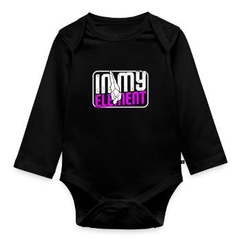 Taucher Sporttauchen Tauchen - Baby Bio-Langarm-Body - Schwarz - Vorne