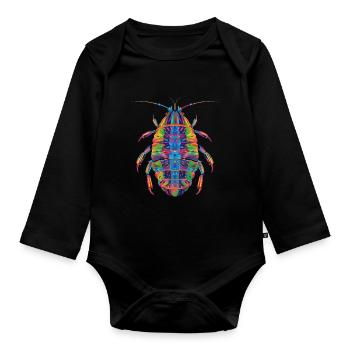 Isopoden Popart - Baby Bio-Langarm-Body - Schwarz - Vorne