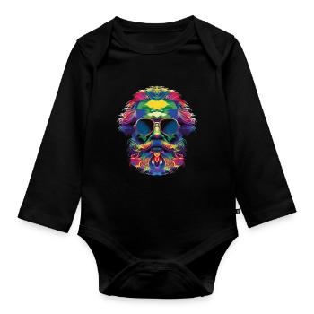 Karl Marx Communism Communist Sunglasses - Organic Longsleeve Baby Bodysuit - black - Front