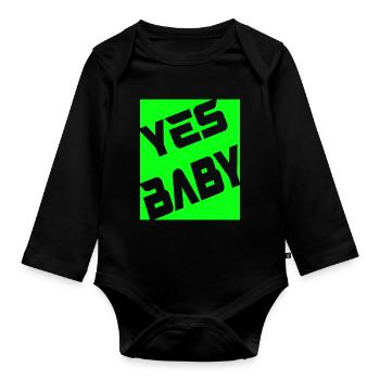 Yes Baby - Baby Bio-Langarm-Body - Schwarz - Vorne