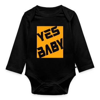 Yes Baby - Baby Bio-Langarm-Body - Schwarz - Vorne