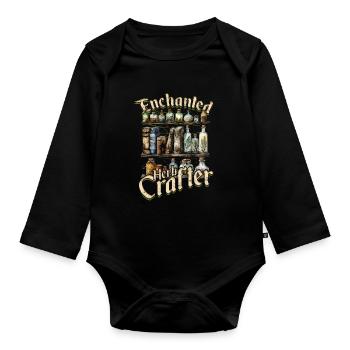 Apotheker Kräutersammler Enchanted Herb Crafter - Baby Bio-Langarm-Body - Schwarz - Vorne