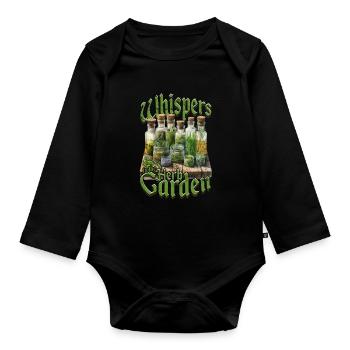 Kräutersammler Whispers In The Herb Garden - Baby Bio-Langarm-Body - Schwarz - Vorne