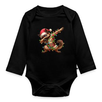 Polka Dot Belgian Malinois Mals Sunglasses Ni - Organic Longsleeve Baby Bodysuit - black - Front