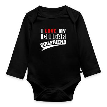 Ich Liebe Meine Cougar Freundin - Baby Bio-Langarm-Body - Schwarz - Vorne