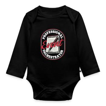 Organisateur d’événements - Body Bébé bio manches longues - noir - Devant