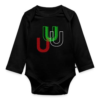 U Neon - Baby Bio-Langarm-Body - Schwarz - Vorne