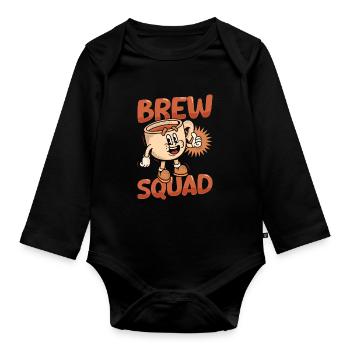 Barista Kader - Baby Bio-Langarm-Body - Schwarz - Vorne
