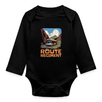 Bus Bus Driver Team - Organic Longsleeve Baby Bodysuit - black - Front