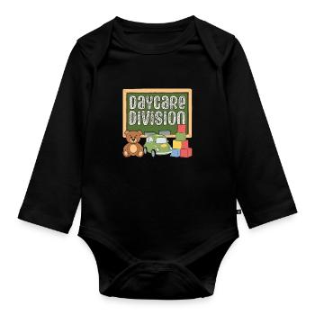 Maternelle Enseignant Équipe d’Assistante maternelle - Body Bébé bio manches longues - noir - Devant