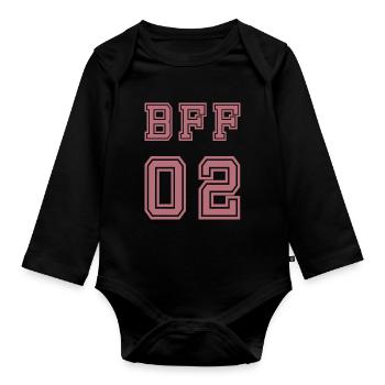 BFF 02 Meilleurs amis pour toujours Meilleur ami - Body Bébé bio manches longues - noir - Devant