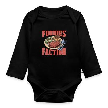 L’équipe des critiques gastronomiques - Body Bébé bio manches longues - noir - Devant