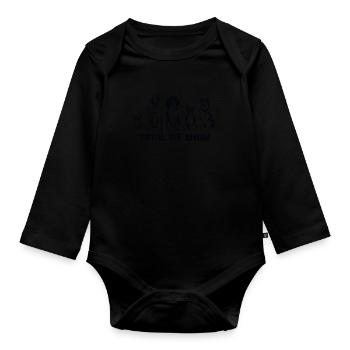 Total Sit Show Funny Dog Saying - Organic Longsleeve Baby Bodysuit - black - Front