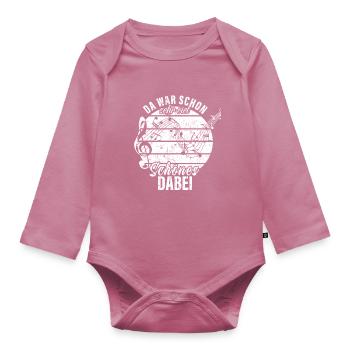 A lot of beautiful things with it: Choir director, music teacher - Organic Longsleeve Baby Bodysuit - mauve - Front