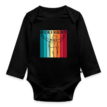 Conductor Characteristics Conductor Music Teacher - Organic Longsleeve Baby Bodysuit - black - Front