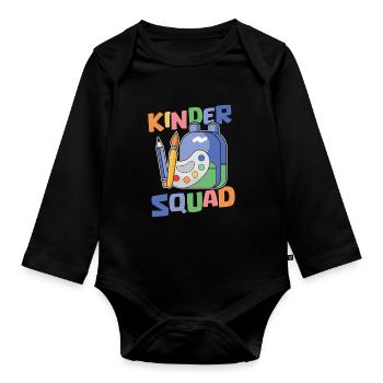 Grundschullehrer Grundschule Lehrer Kader - Baby Bio-Langarm-Body - Schwarz - Vorne