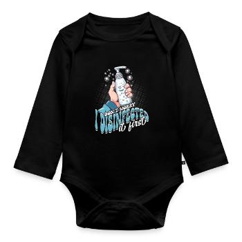Phobie nucléaire Mysophobie - Body Bébé bio manches longues - noir - Devant