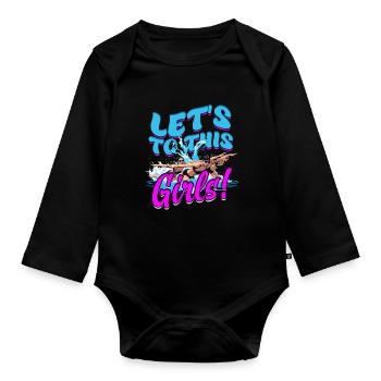 Synchronized Swimming Synchro Swimmers - Organic Longsleeve Baby Bodysuit - black - Front