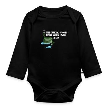 Der Offizielle Sportdrink Meiner Kindheit – - Baby Bio-Langarm-Body - Schwarz - Vorne