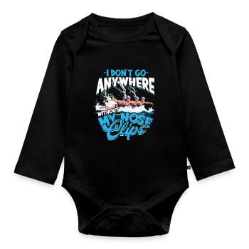 Synchronized Swimming Synchro Swimmers - Organic Longsleeve Baby Bodysuit - black - Front