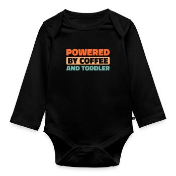 Maternelle Institutrice Assistante maternelle Café - Body Bébé bio manches longues - noir - Devant