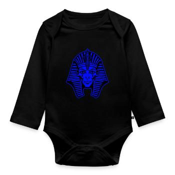 Pharaoh Portrait - Organic Longsleeve Baby Bodysuit - black - Front