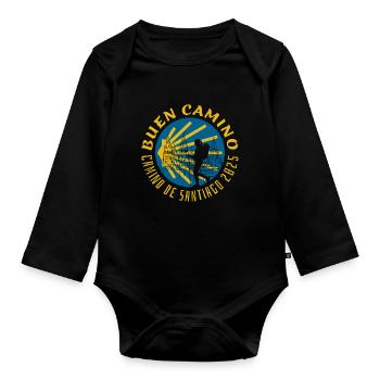 Buen Camino de Santiago 2025 - Dames - Body Bébé bio manches longues - noir - Devant