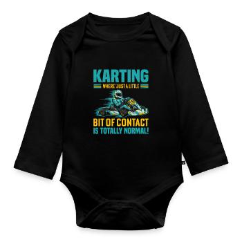 Kartsport: Wo "nur ein bisschen Kontakt" ist - Baby Bio-Langarm-Body - Schwarz - Vorne