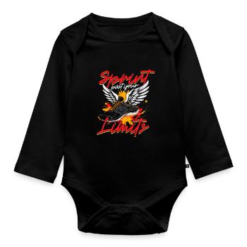 Sprint Sprinten Sprintez au-delà de vos limites - Body Bébé bio manches longues - noir - Devant
