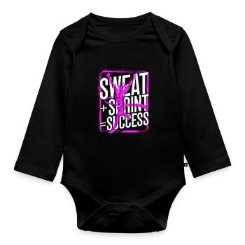Sprint Athlétisme Sweat Sprint Succès - Body Bébé bio manches longues - noir - Devant