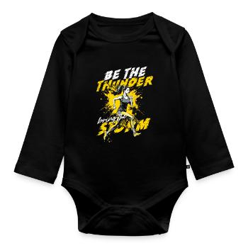 Athlétisme Be The Thunder Bring The Storm - Body Bébé bio manches longues - noir - Devant