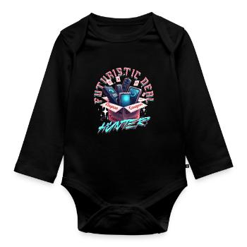 Couponing Coupon Futuristic Deal Hunter - Organic Longsleeve Baby Bodysuit - black - Front
